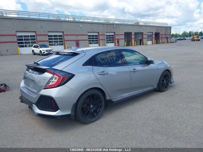 Vin: shhfk7h42hu307847, lot: 3023490, honda civic sport 20174
