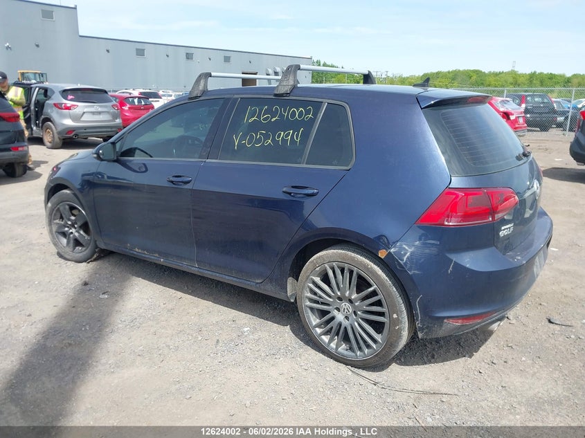 Vin: 3vw2a7au6fm052994, lot: 3023552, volkswagen golf 2.0 tdi comfortline/2.0 tdi highline/2.0 tdi trendline 20153