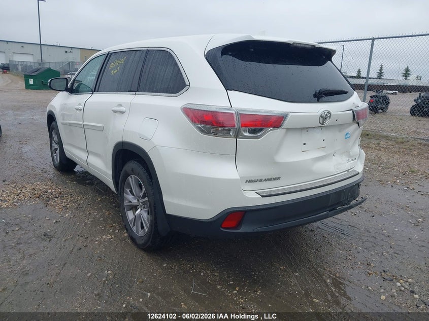 Vin: 5tdbkrfh6es032265, lot: 3023672, toyota highlander le 20143