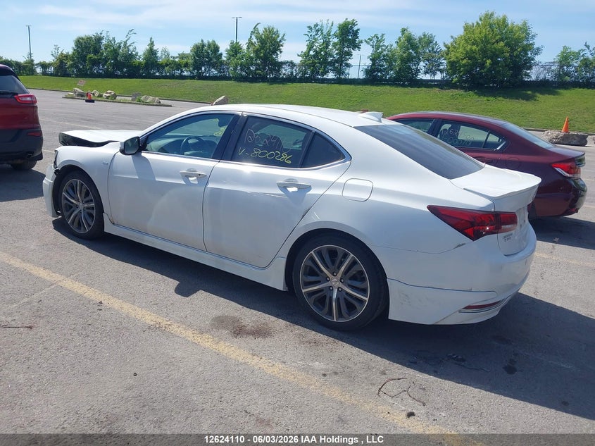 Vin: 19uub3f70ga800286, lot: 3023680, acura tlx advance 20163