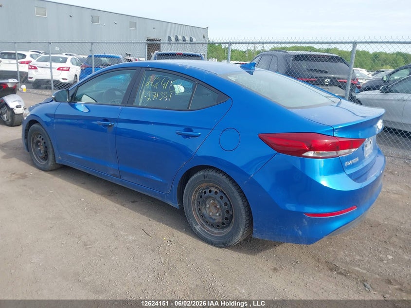 Vin: kmhd84lf5hu271301, lot: 3023722, hyundai elantra se/value/limited 20173