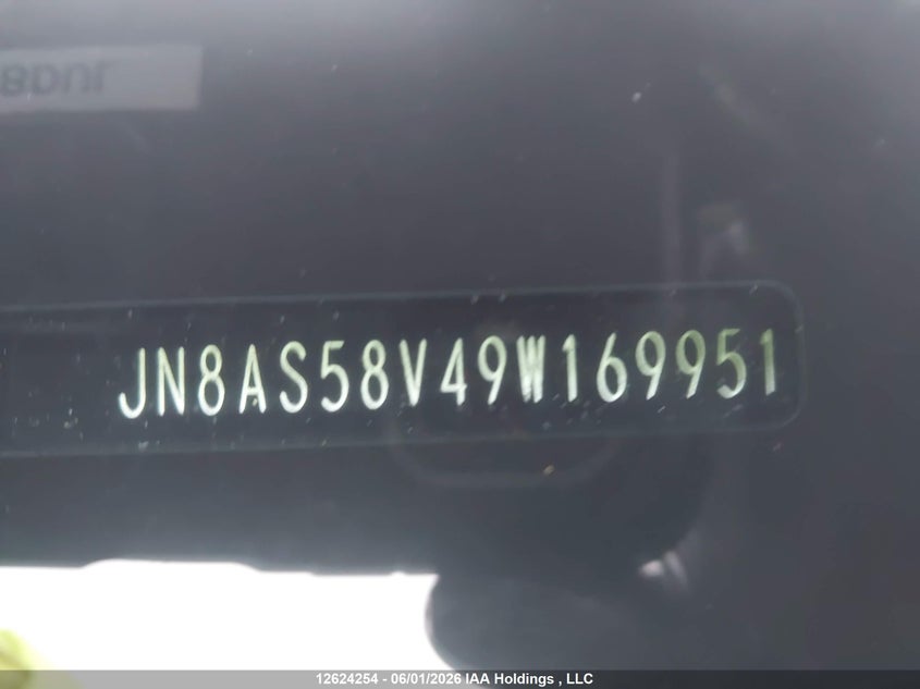 2009 Nissan Rogue Sl VIN: JN8AS58V49W169951 Lot: 12624254