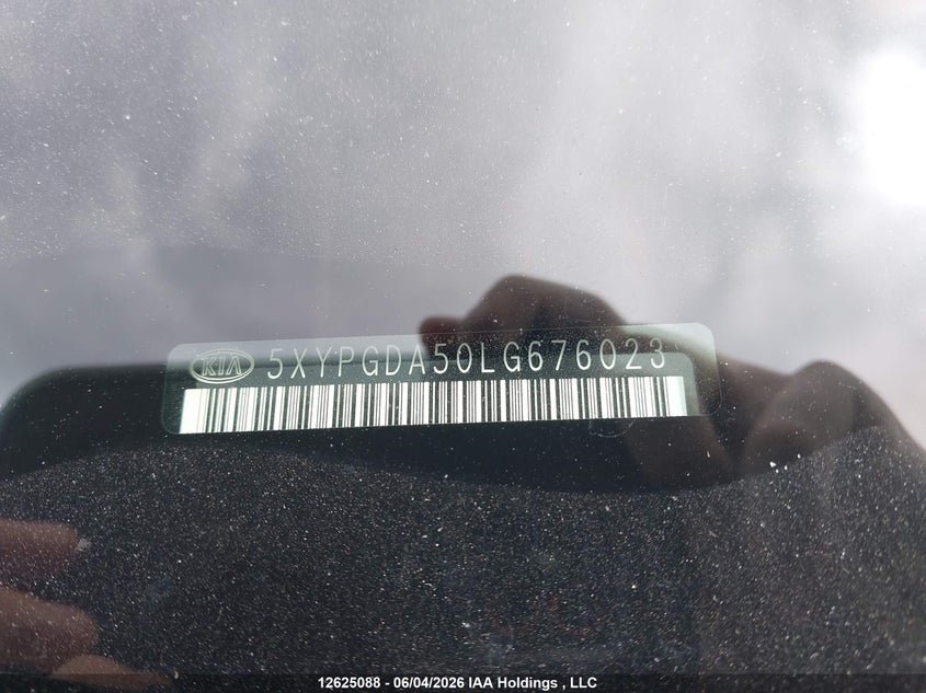 2020 Kia Sorento 3.3L Black Line/3.3L Lx+ VIN: 5XYPGDA50LG676023 Lot: 12625088