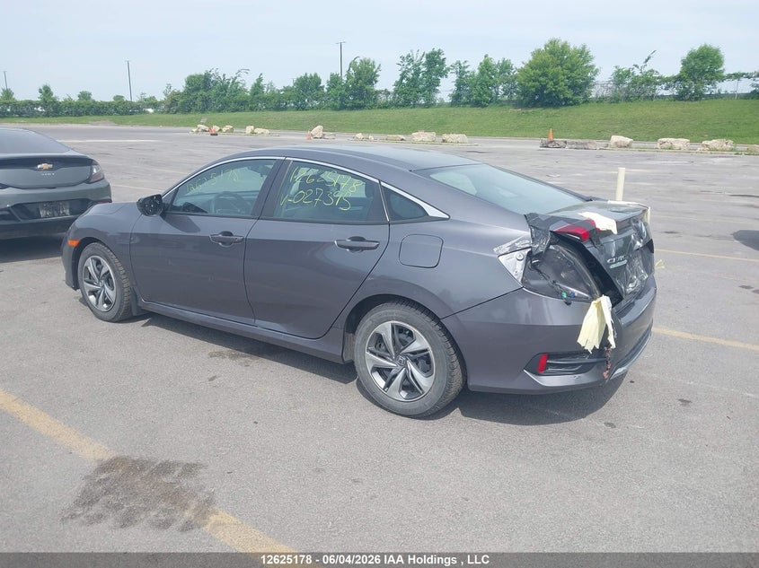 Vin: 2hgfc2e50kh027345, lot: 3024847, honda civic lx 20193