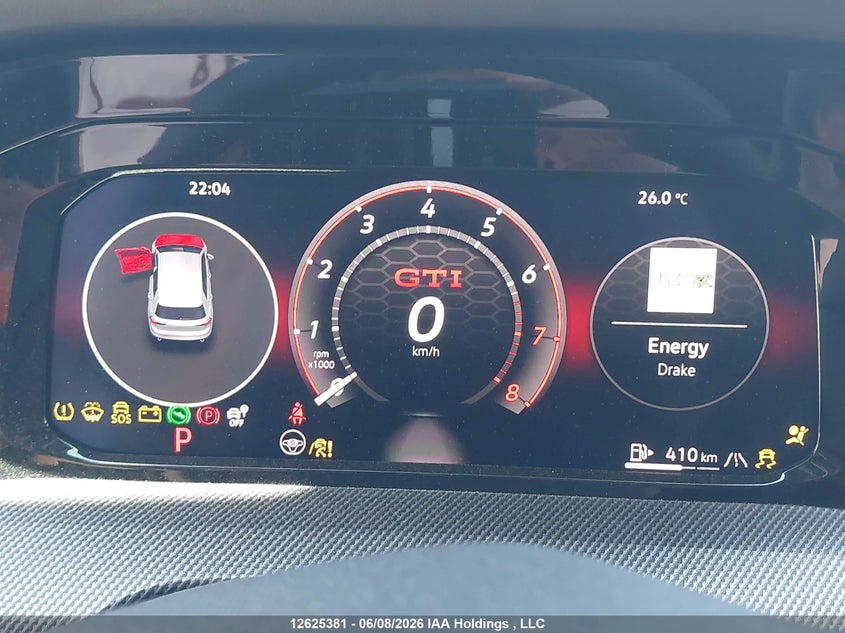 2026 VOLKSWAGEN GTI HATCHBACK 2.0L I-4 DI, DOHC, VVT, TURBO, 241HP
