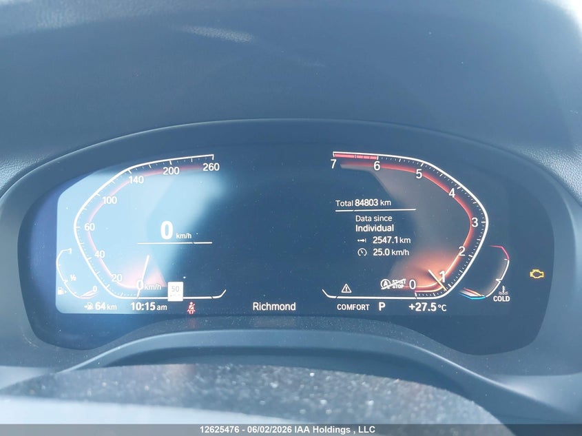 2020 BMW X3 SPORT UTILITY VEHICLE 2.0L I4 FI DOHC 16V NF4