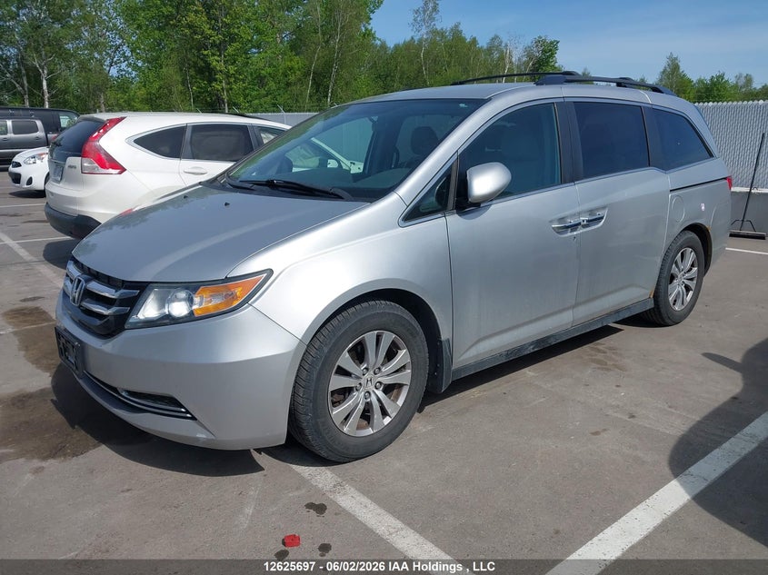 2014 Honda Odyssey, Удар спереди, IAAI, VIN 5FNRL5H42EB510913 — фото 2
