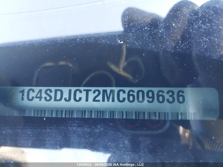 2021 Dodge Durango R/T VIN: 1C4SDJCT2MC609636 Lot: 12626522