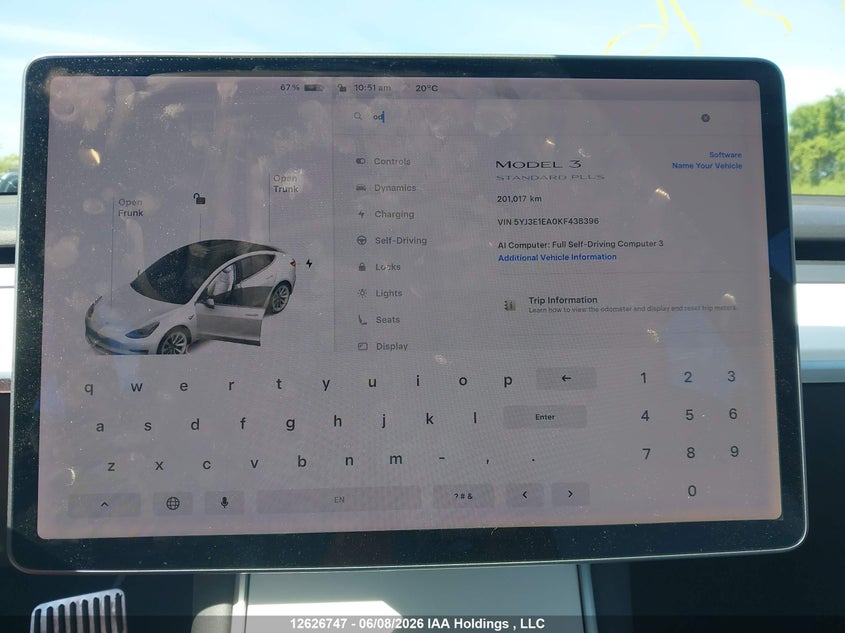 2019 TESLA MODEL 3 SEDAN ELECTRIC