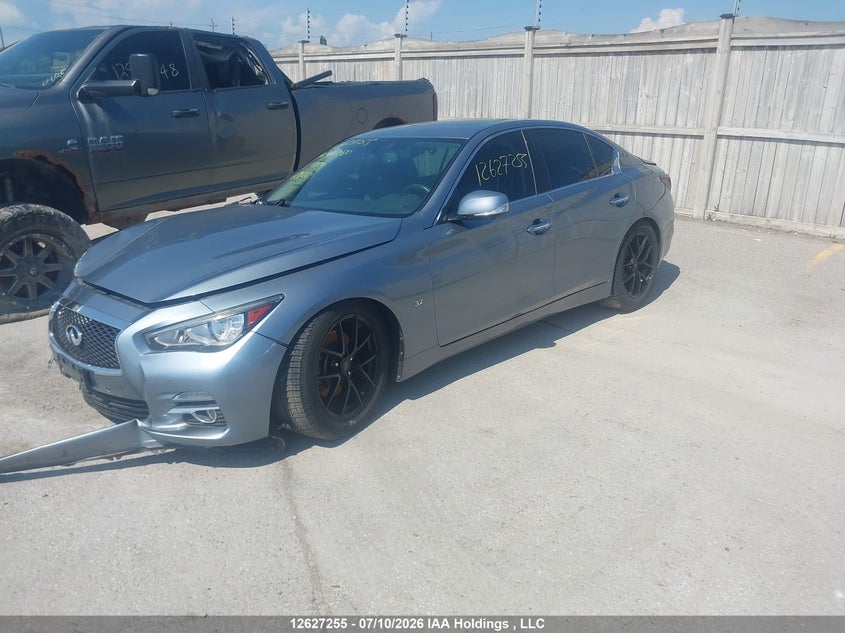 2015 Infiniti Q50, Удар спереди, IAAI, VIN JN1BV7AR3FM410280 — фото 2