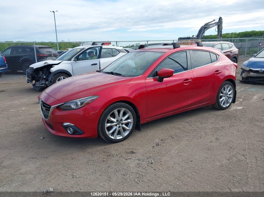 Vin: jm1bm1m33f1227743, lot: 3027192, mazda mazda3 gt 20152
