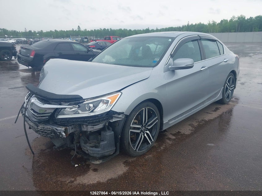Vin: 1hgcr2f56ga801331, lot: 3027802, honda accord sport 20162