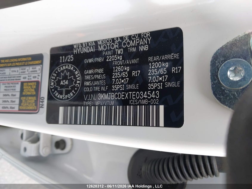 2026 HYUNDAI TUCSON PREFERRED AWD 2.5L I-4 DI, DOHC, VVT, 187HP