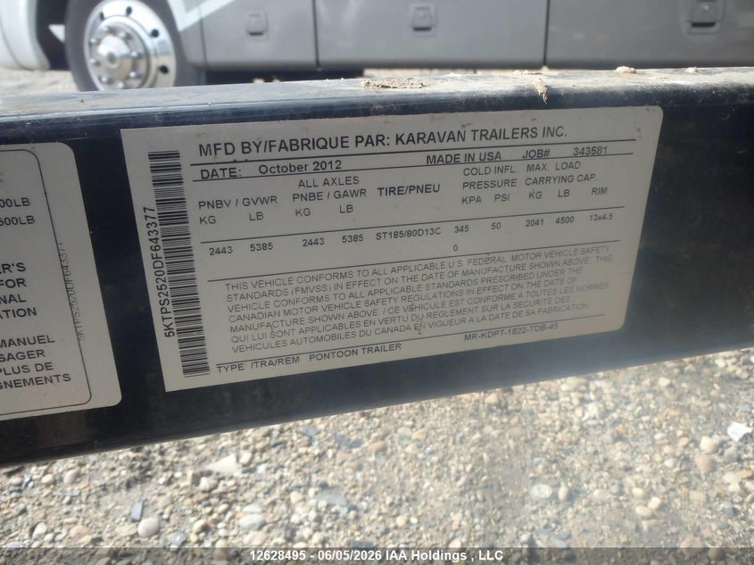 2013 OTHER KARAVAN TRAILER TRAILER EVINRUDE E-TECH