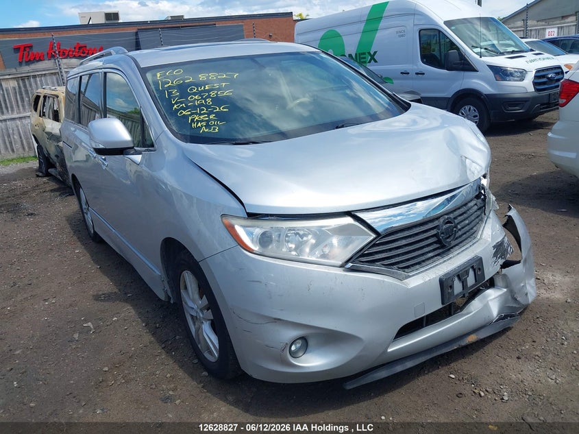 2013 Nissan Quest 3.5 Le/3.5 S/3.5 Sl/3.5 Sv VIN: JN8AE2KP5D9067856 Lot: 12628827