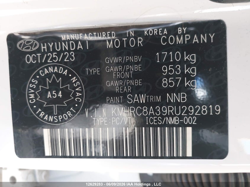 2024 Hyundai Venue Preferred VIN: KMHRC8A39RU292819 Lot: 12629283