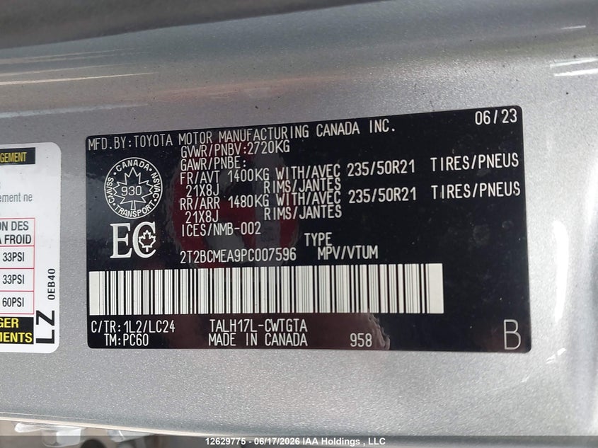 Lexus Rx 500h 2023 2T2BCMEA9PC007596 Image 9