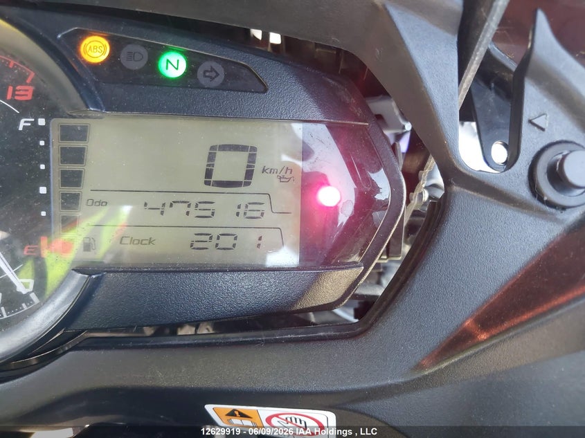 2013 Kawasaki Zx1000 H VIN: JKAZXCH12DA006796 Lot: 12629919