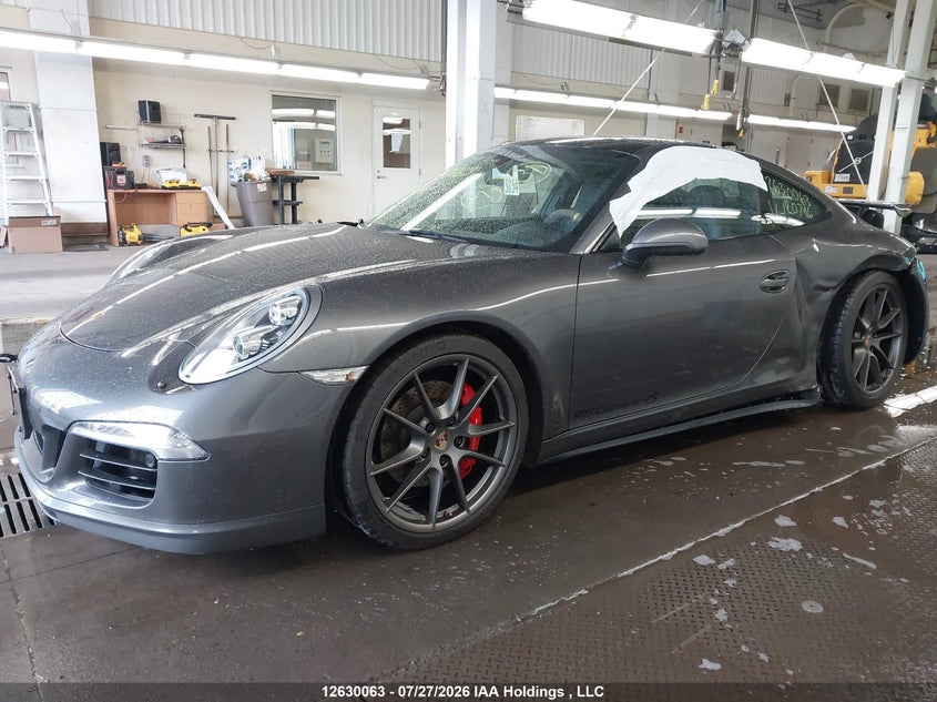 2014 Porsche 911, Left Rear, IAAI, VIN WP0AB2A93ES120796 — photo 2
