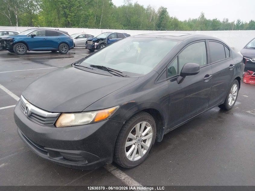 2012 Honda Civic, Rear, IAAI, VIN 2HGFB2F53CH048385 — photo 2