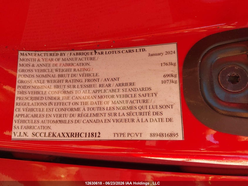 2024 LOTUS EMIRA COUPE 3.5L V6 Y