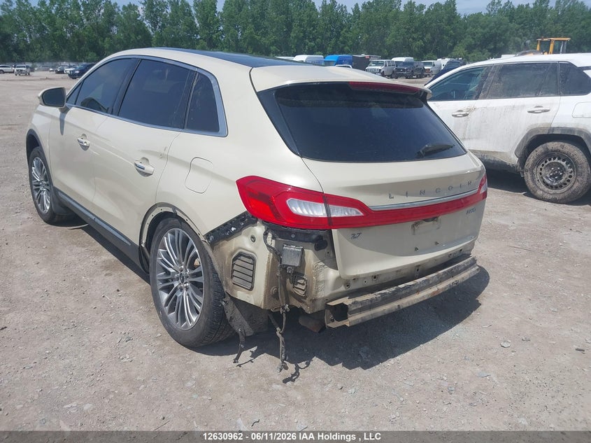 Vin: 2lmtj8lr5gbl67584, lot: 3031127, lincoln mkx reserve 20163