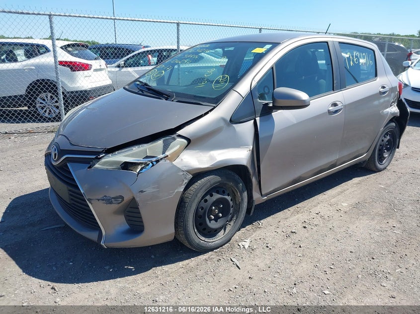 2015 Toyota Yaris, Лівий зад, IAAI, VIN VNKKTUD39FA016297 — фото 2