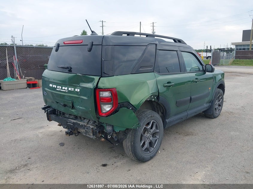 2023 FORD BRONCO SPORT SPORT UTILITY VEHICLE 2.0L I-4 DI, DOHC, VVT, TURBO, 250HP