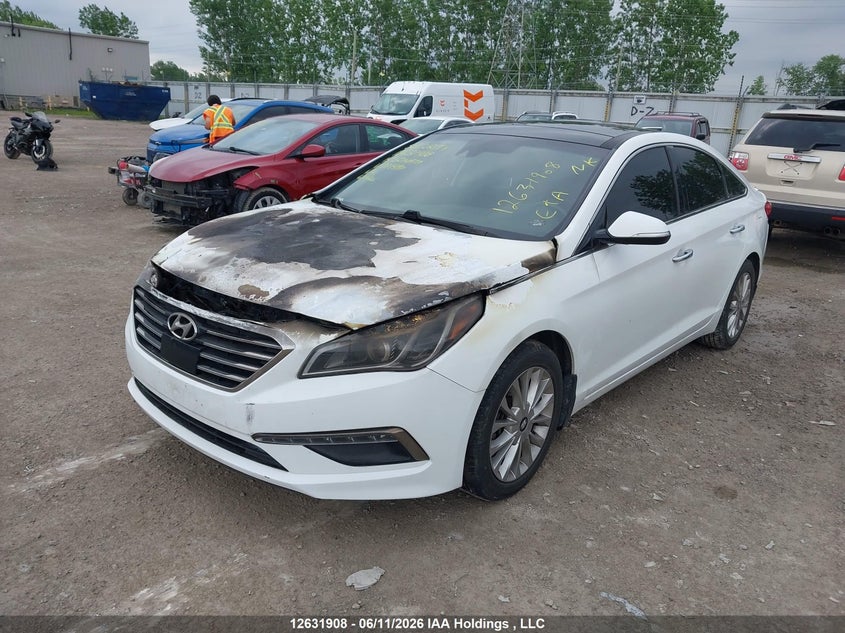 2015 Hyundai Sonata, Engine Fire, IAAI, VIN 5NPE34AF9FH084497 — photo 2