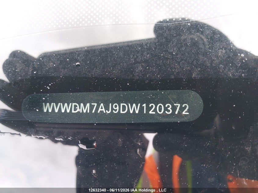 2013 Volkswagen Golf VIN: WVWDM7AJ9DW120372 Lot: 12632340
