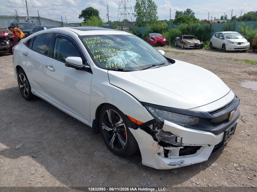 Vin: 2hgfc1f91hh102865, lot: 3032905, honda civic touring 20171