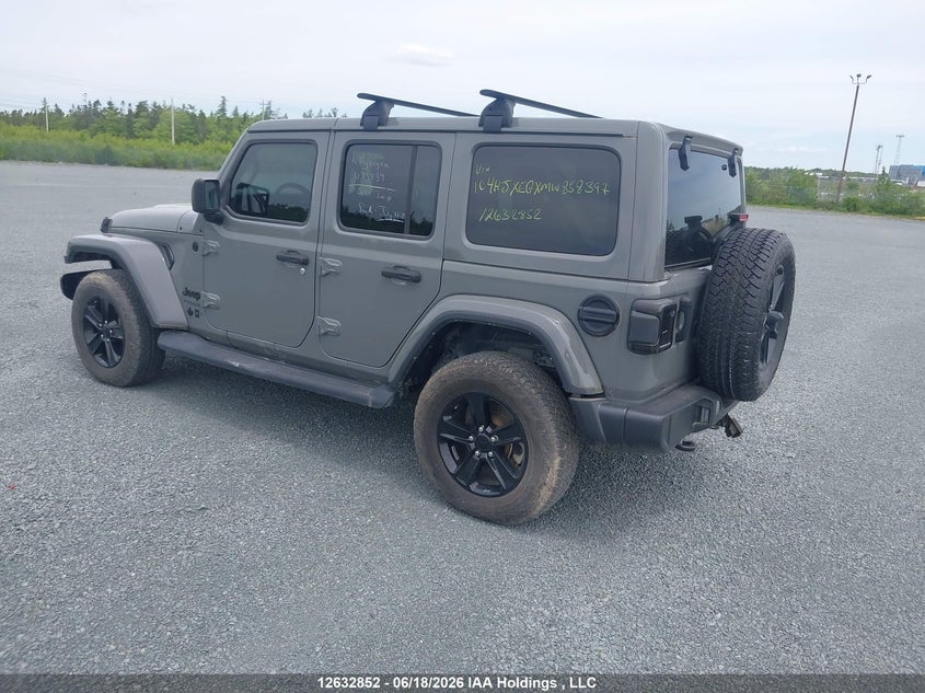 Vin: 1c4hjxegxmw858397, lot: 3033175, jeep tj 20213