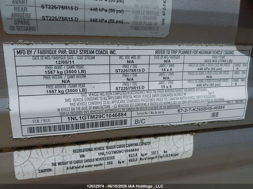 2012 OTHER GULF STREAM GULF STREAM N/A N/A