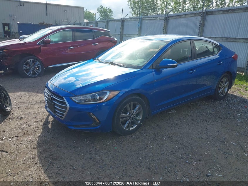 Vin: kmhd84lfxju699015, lot: 3033395, hyundai elantra sel/value/limited 20182