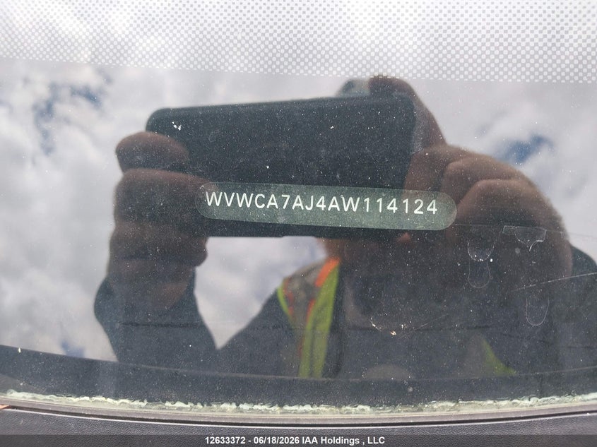 2010 Volkswagen Golf VIN: WVWCA7AJ4AW114124 Lot: 12633372