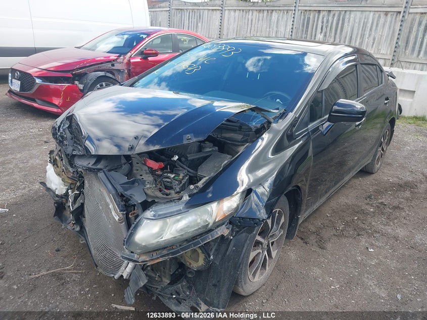 2015 Honda Civic, Front, IAAI, VIN 2HGFB2F57FH012543 — photo 2