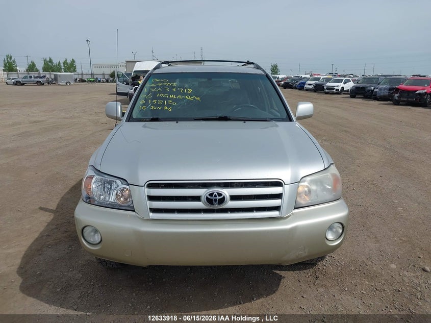 2006 Toyota Highlander Limited VIN: JTEHP21A360158130 Lot: 12633918
