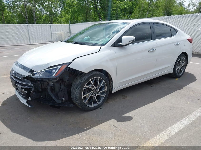 Vin: kmhd84lf8ku878168, lot: 3034361, hyundai elantra luxury 20192