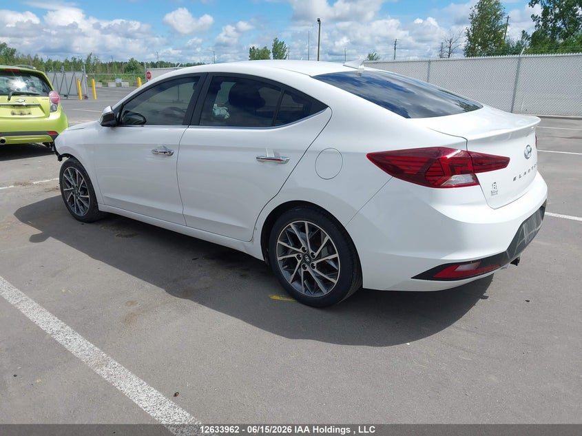 Vin: kmhd84lf8ku878168, lot: 3034361, hyundai elantra luxury 20193