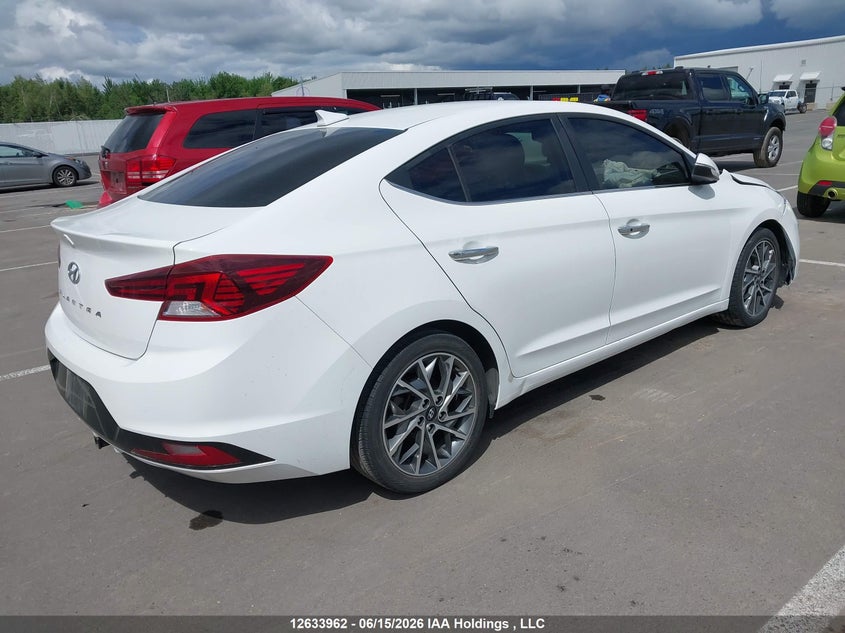 Vin: kmhd84lf8ku878168, lot: 3034361, hyundai elantra luxury 20194