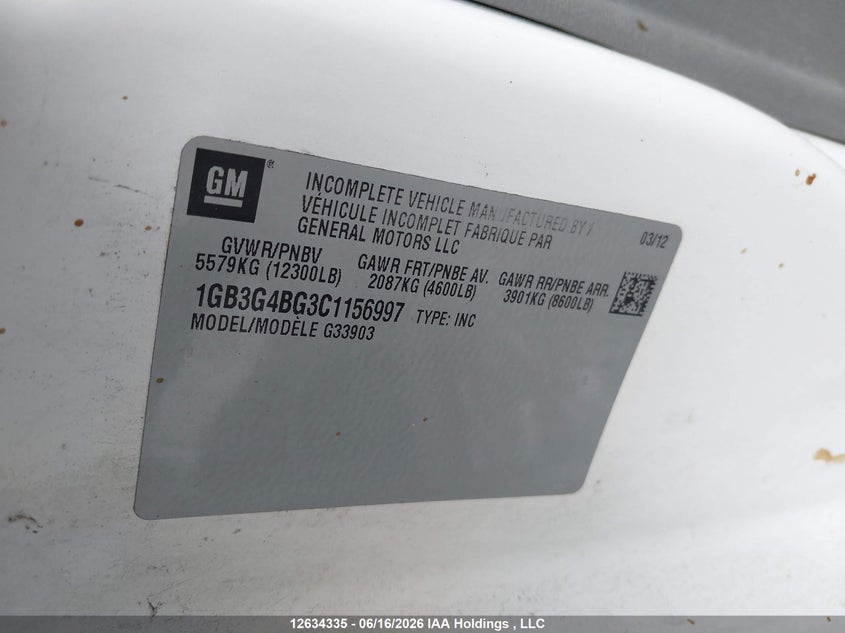 2012 CHEVROLET N/A N/A 6.0L V8 FI OHV 16V NF2