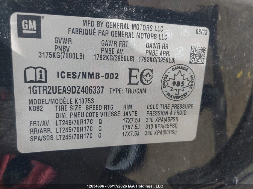 2013 GMC SIERRA PICKUP 4.8L V-8 VVT, 302HP