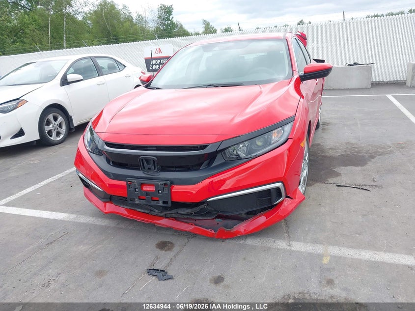 2019 Honda Civic, Rear, IAAI, VIN 2HGFC2F55KH007011 — photo 2