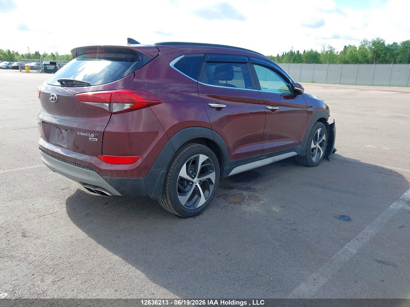 Vin: km8j3ca22ju650872, lot: 3036791, hyundai tucson limited/sport and eco/se 20184