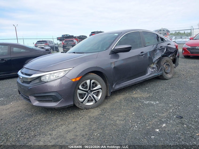 2018 Honda Civic, Левый зад, IAAI, VIN 2HGFC2F58JH002514 — фото 2