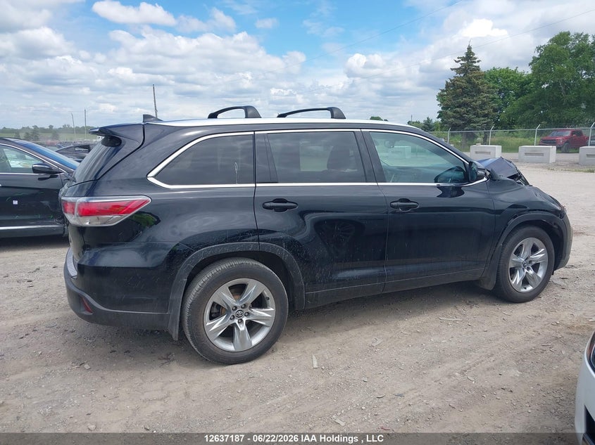 2016 Toyota Highlander Limited VIN: 5TDDKRFH8GS340498 Lot: 12637187
