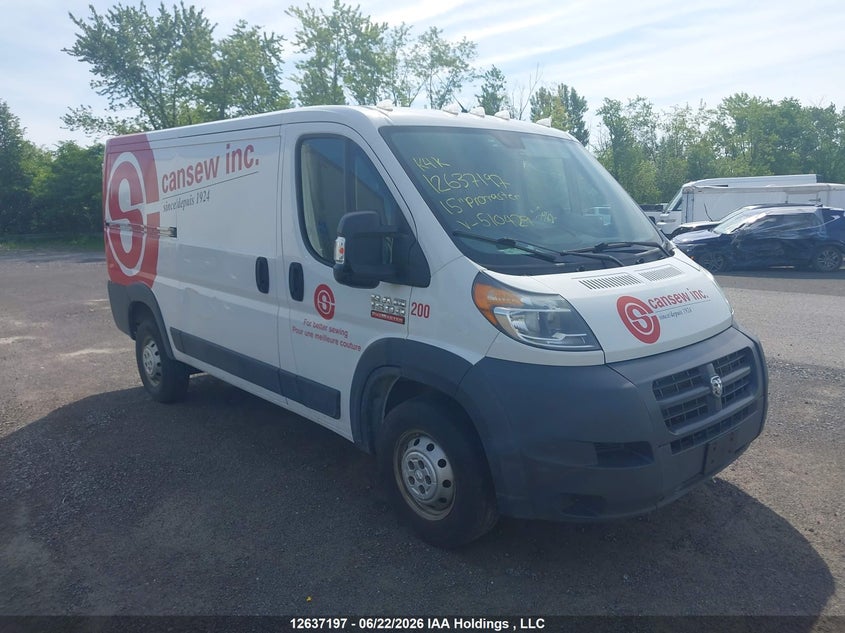 2015 Ram Promaster 1500 Low Roof VIN: 3C6TRVAG9FE510429 Lot: 12637197