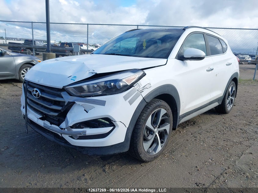 2018 Hyundai Tucson, Удар спереду, IAAI, VIN KM8J3CA23JU709962 — фото 2