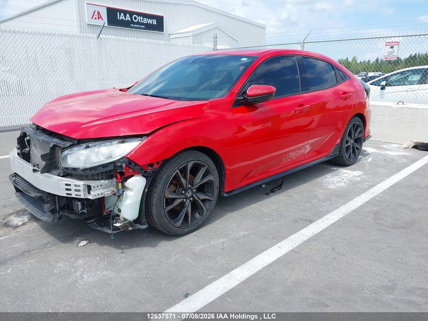 2019 Honda Civic Sport, Front, IAAI, VIN SHHFK7G40KU303403 — photo 2