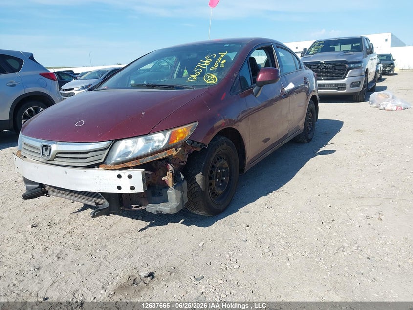 2012 Honda Civic, Угон, IAAI, VIN 2HGFB2F46CH013900 — фото 2
